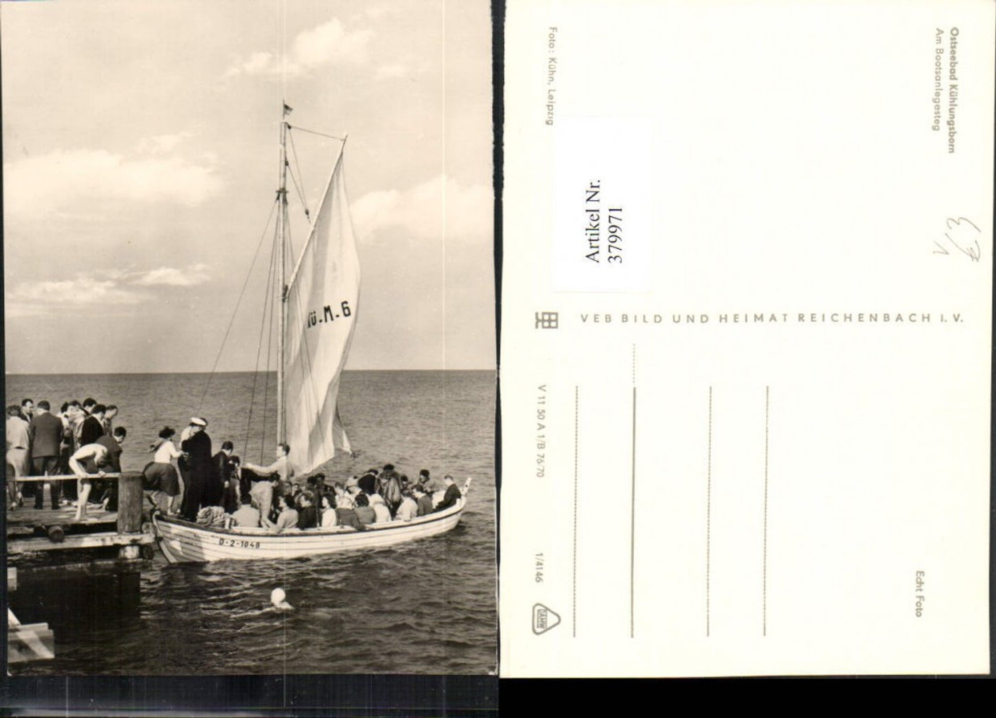 379971,Ostseebad Kühlungsborn Bootsanlegesteg Segelboot pub VEB