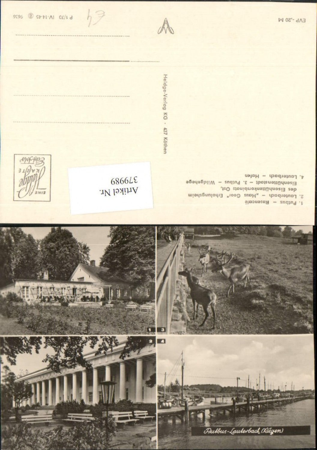 379989,Putbus Rosencafe Wildgehege Lauterbach Haus Goor Hafen Mehrbildkarte