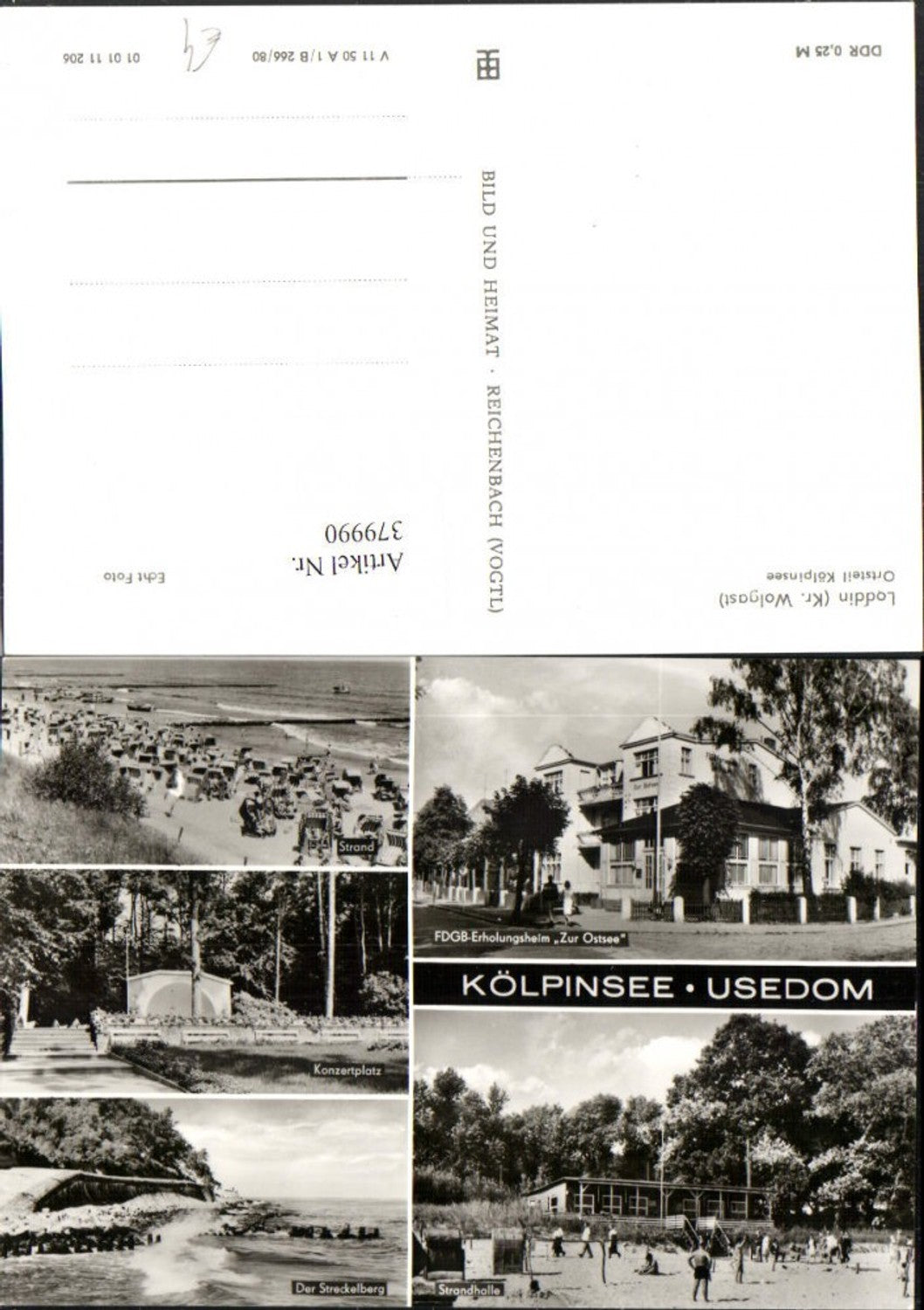 379990,Loddin Kölpinsee auf Usedom Strand Strandleben Küste Erholungsheim Mehrbildkarte