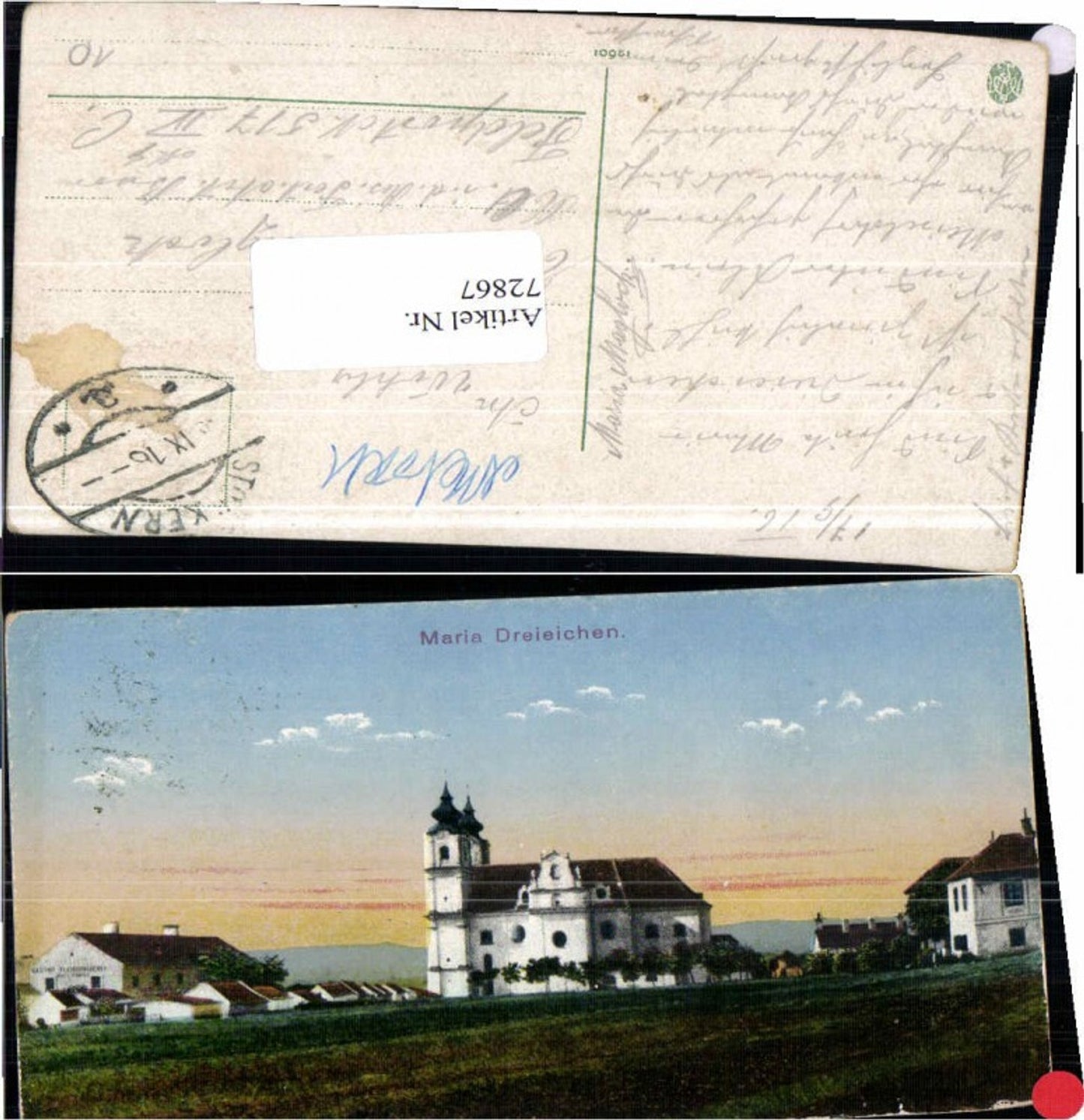 72867,Maria Dreieichen b. Horn Stockern Stempel