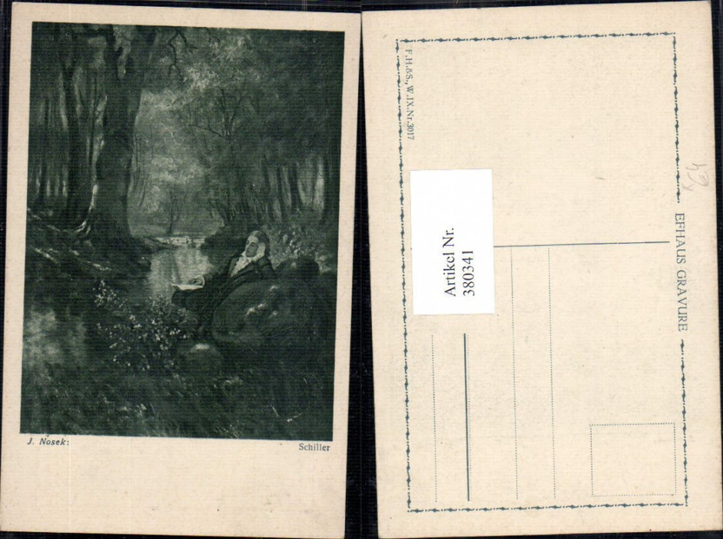 380341,Künstler Ak J. Nosek Schiller i. Wald Kunst Wissenschaft