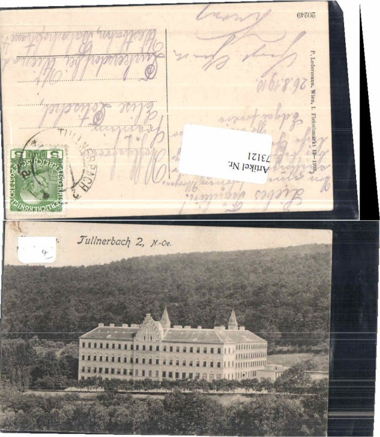 73121,Tullnerbach Pressbaum b. Baden 1909 Ledermann 20249