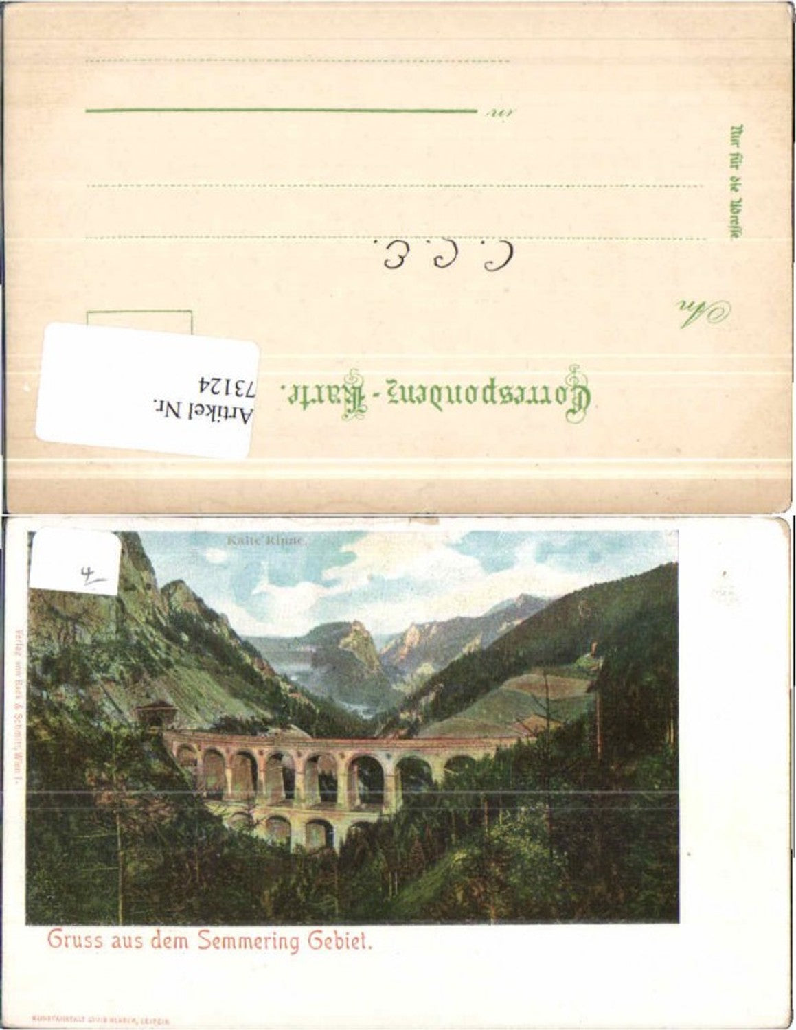 73124,Gruss v. Semmering Viadukt Kalte Rinne
