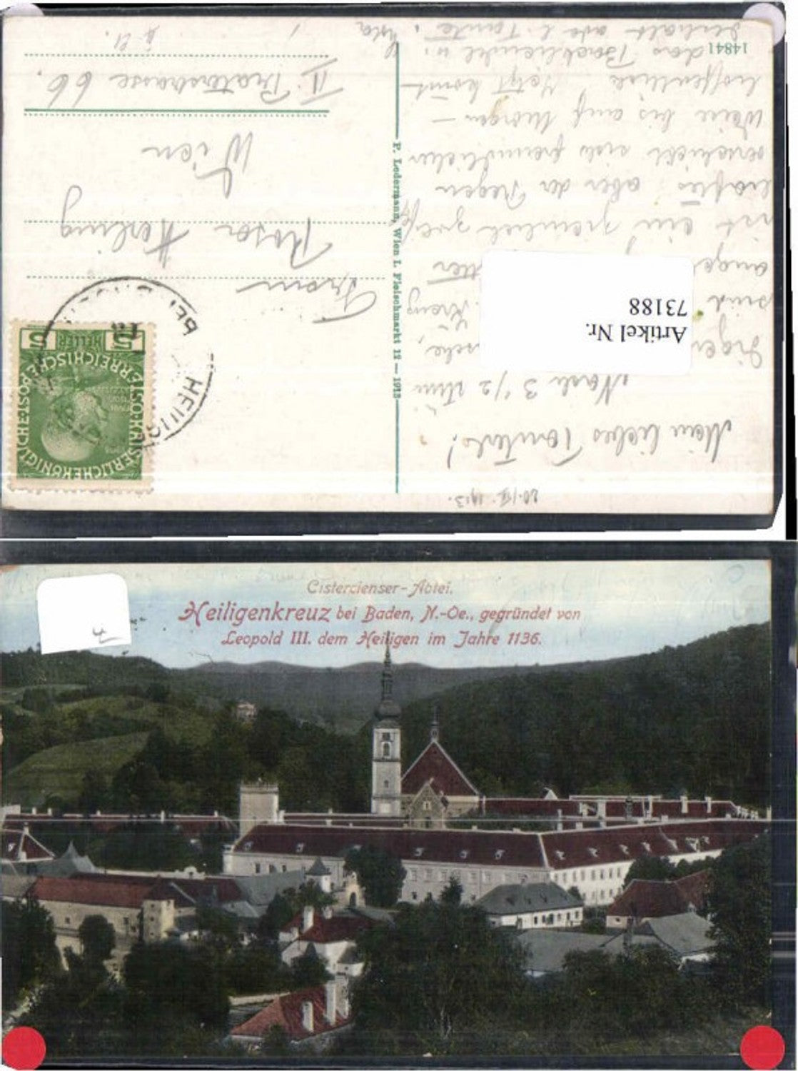 73188, Heiligenkreuz near Baden 1905 Abbey