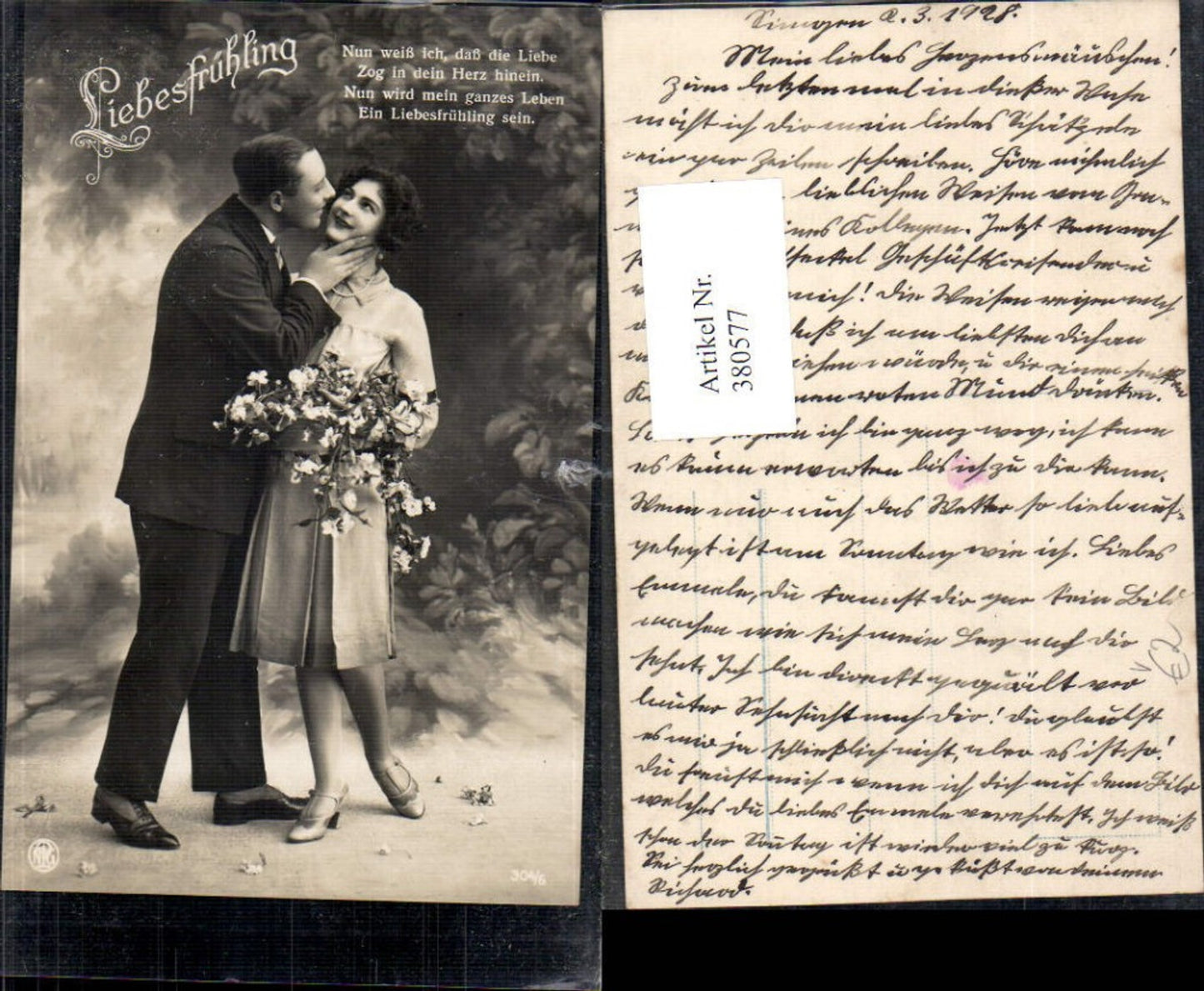 380577,Liebe Paar Verliebter Kuss Liebesfrühling Text pub NPG 304/6