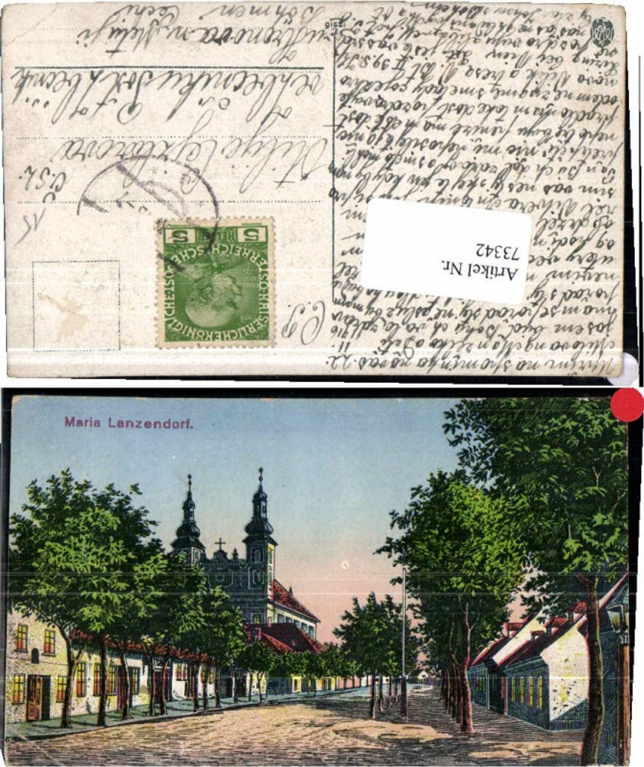 73342,Maria Lanzendorf Strassenpartie 1910