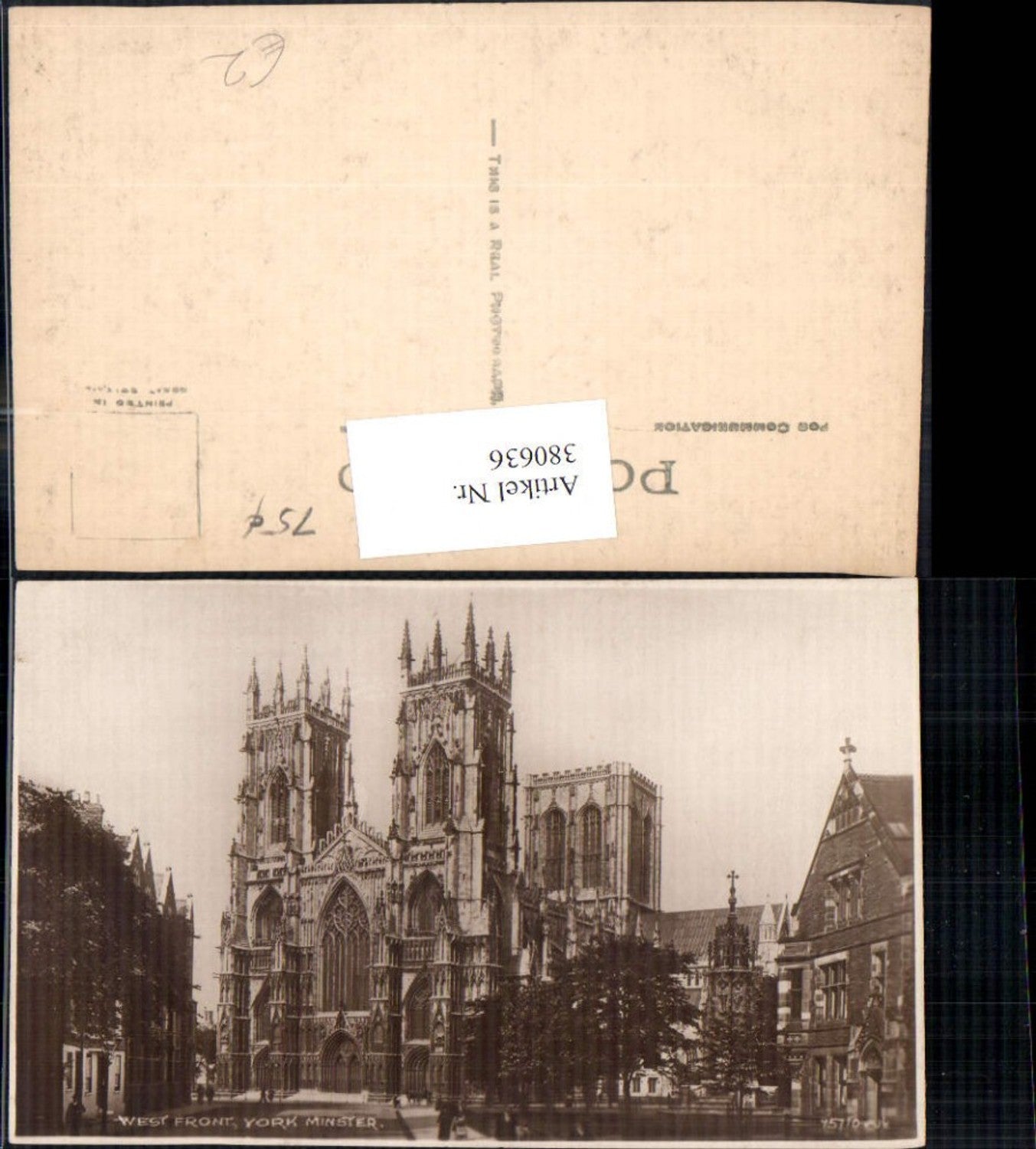 380636,Kirche West Front York Minster
