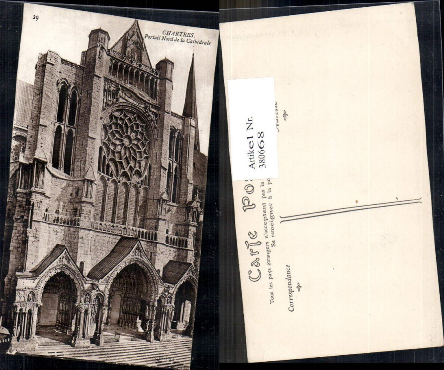 380668,Kirche Chartres Portail Nord de la Cathedrale