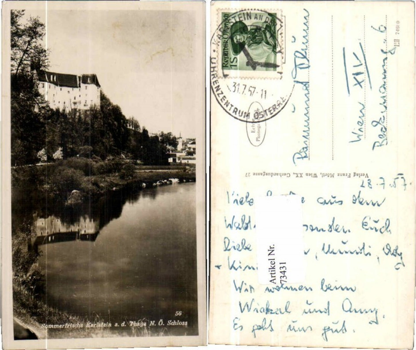 73431,Sommerfrische Karlstein a.d. Thaya Uferpartie
