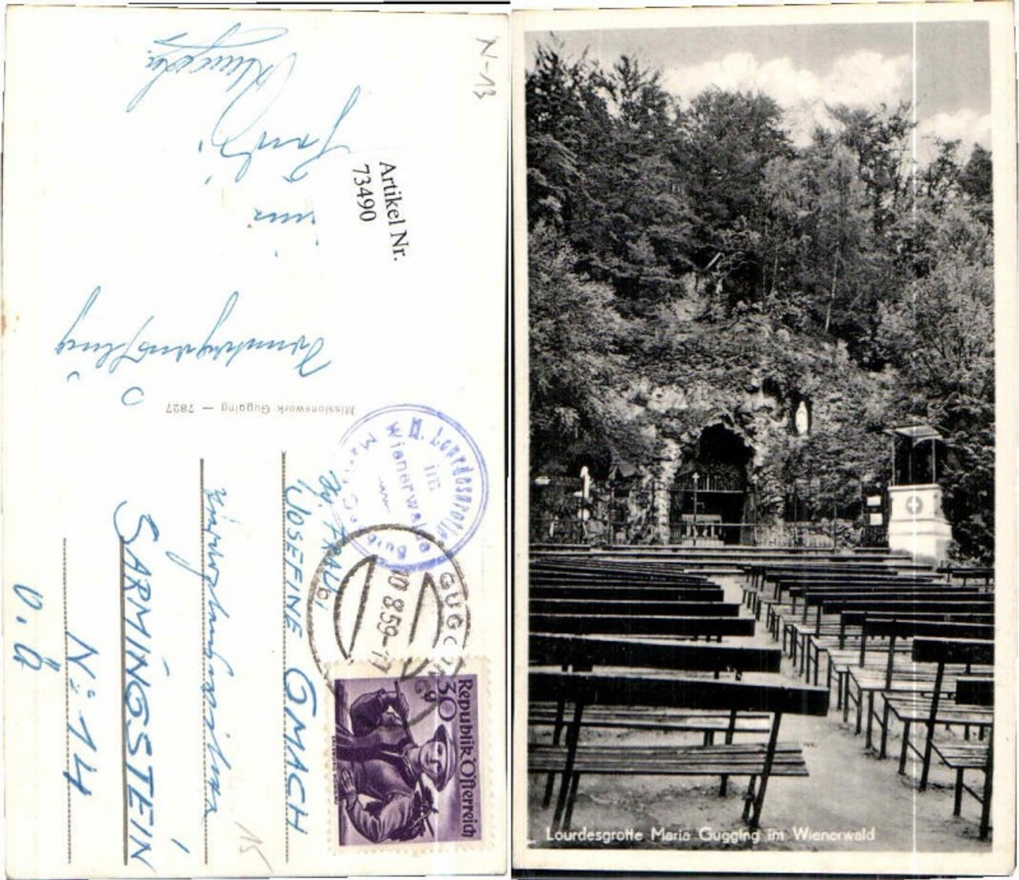 73490,Maria Gugging Wienerwald Lourdesgrotte Klosterneuburg