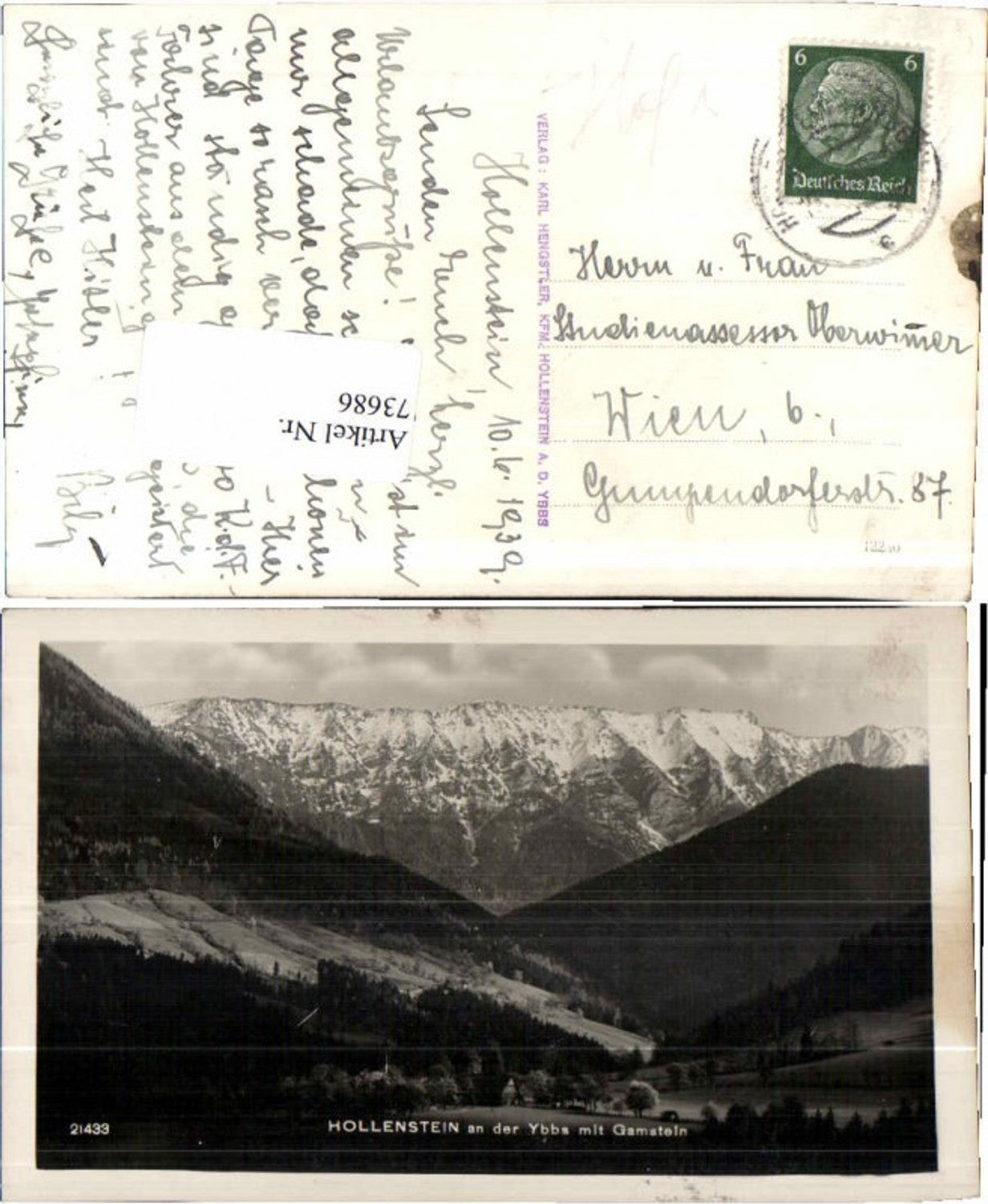 73686,Hollenstein a.d. Ybbs Gamstein 1938 RAR