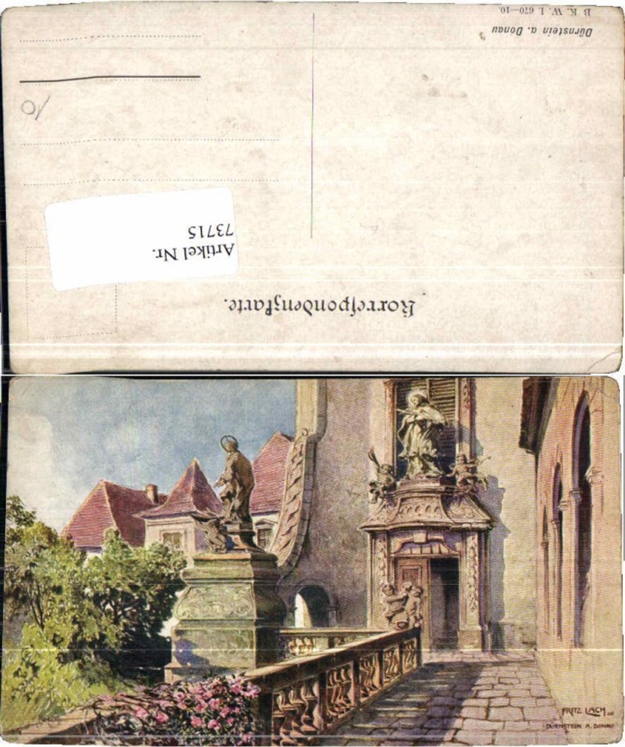 73715, Dürnstein on the Danube, Fritz Lach, signed.