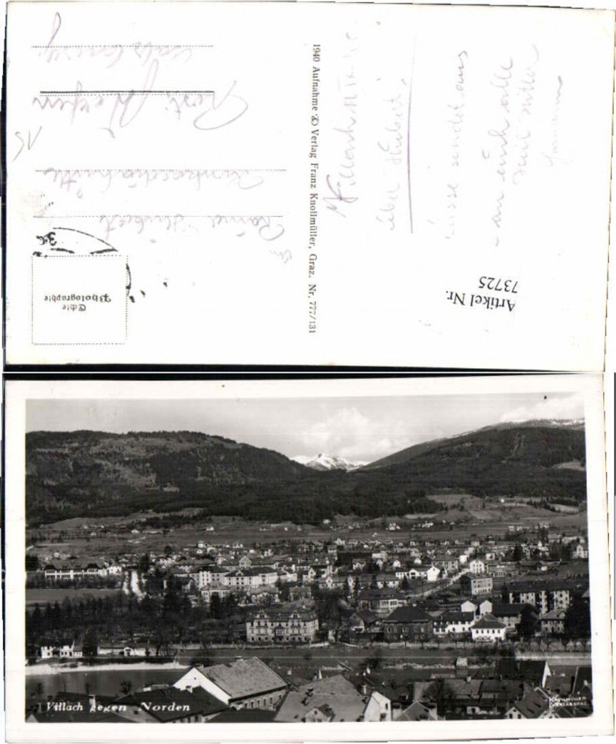 73725,Villach gegen Norden 1940