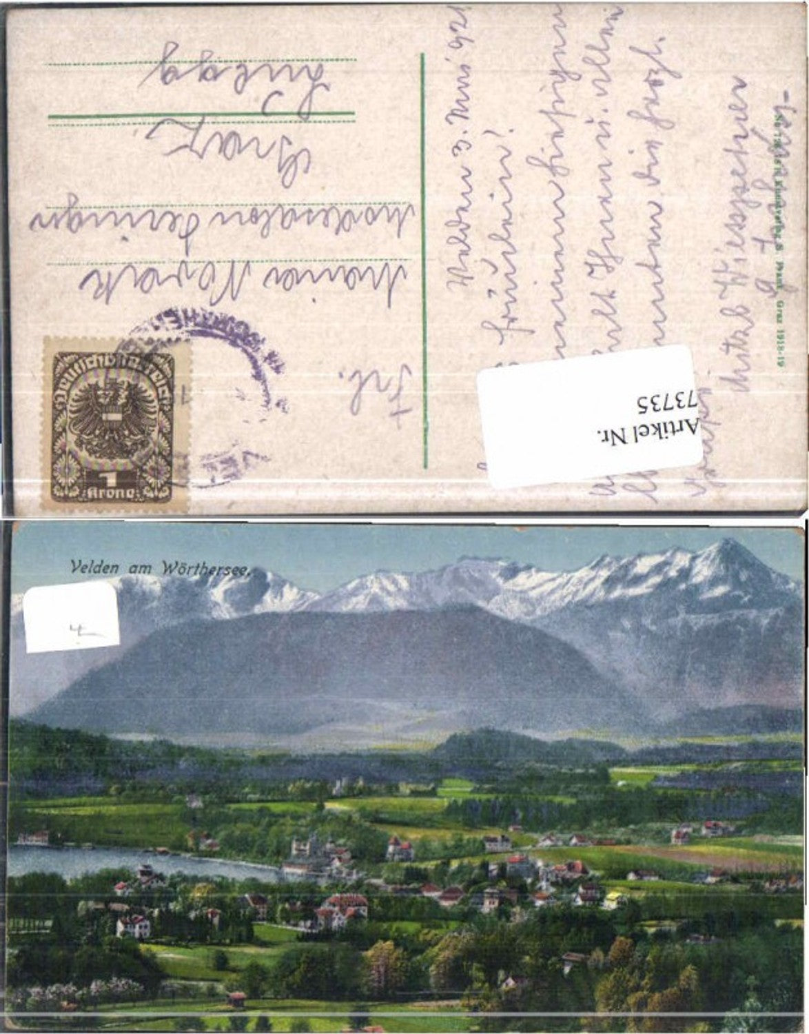 73735,Velden am Wörthersee Schöne COLOR 1918