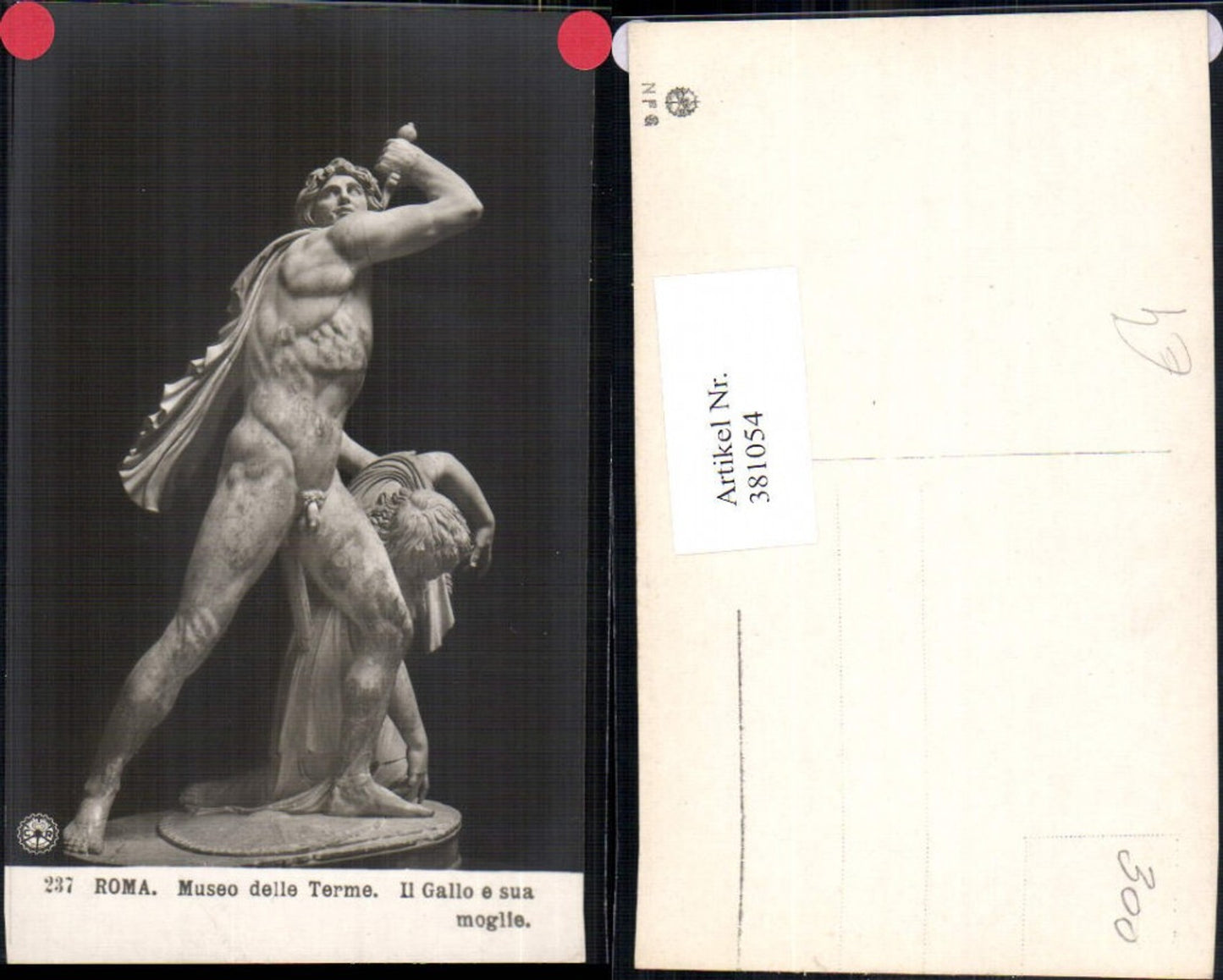 381054,Fotokunst Il Gallo e sua moglie Museo delle Terme Roma Statue Kunst pub NPG 237
