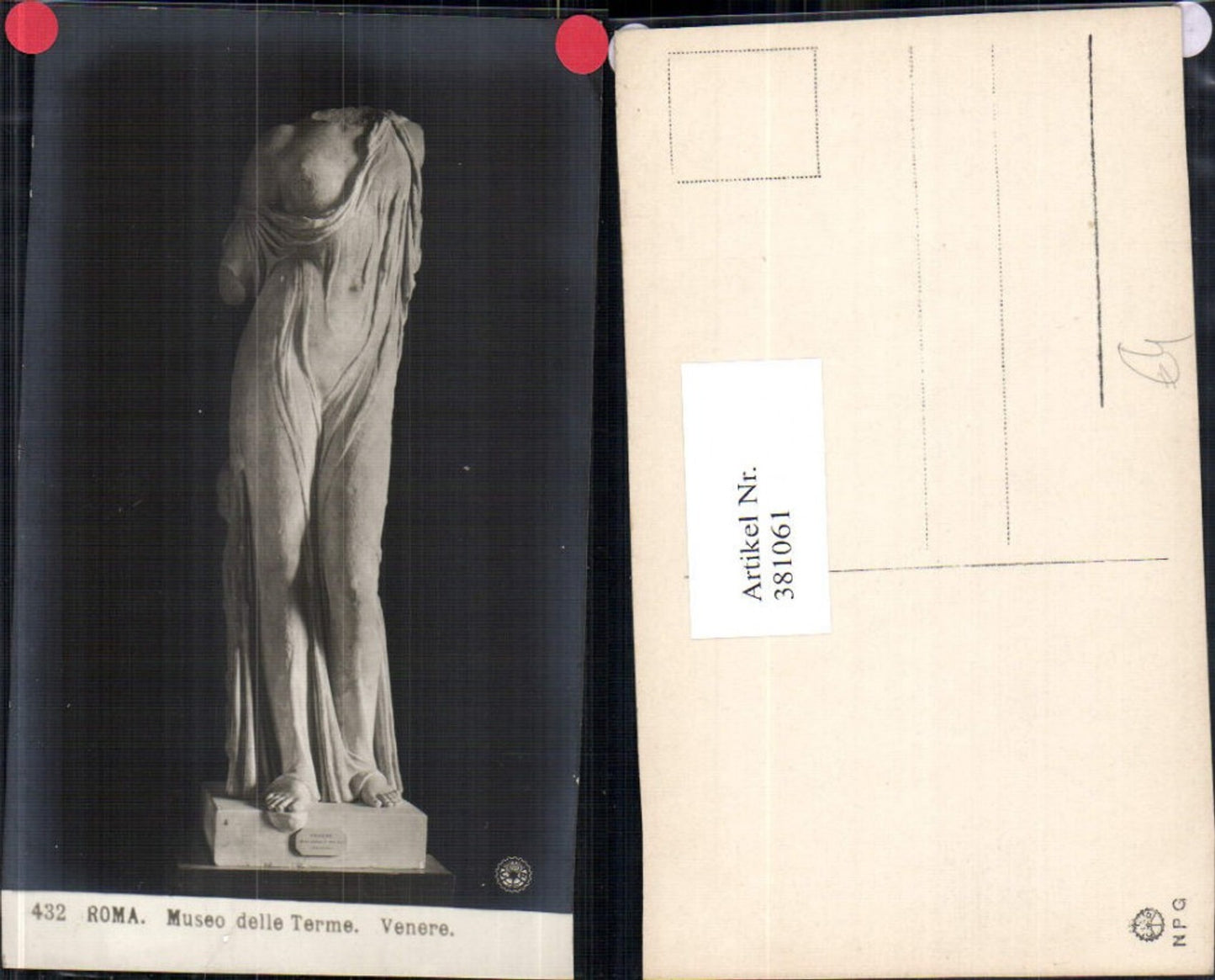 381061,Fotokunst Venere Museo delle Terme Roma Rom Statue Kunst pub NPG 432