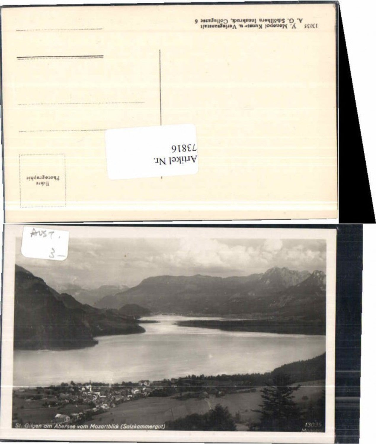 73816, St. Gilgen am Abersee v. Mozartblick 1930