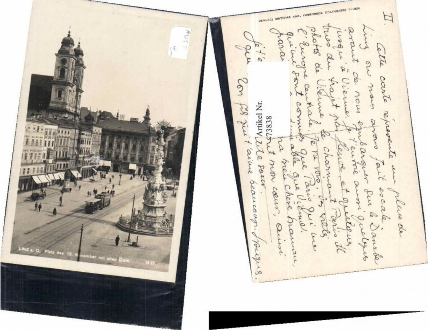 73838,Linz a.d. Donau Strassenbahn Platz d. 12 November