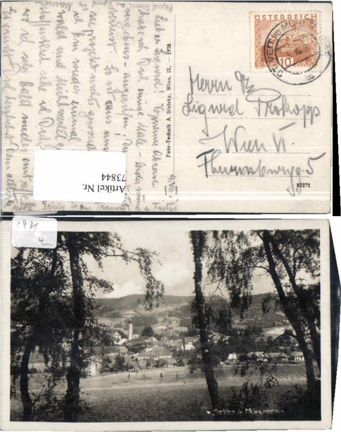 73844,FotoAK St Veit im Mühlkreis 1930