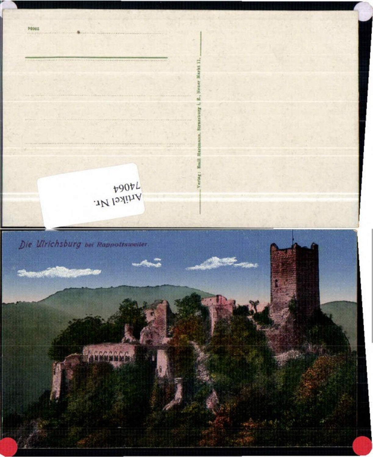 74064,Ulrichsburg b Rappoltsweiler Vogesen