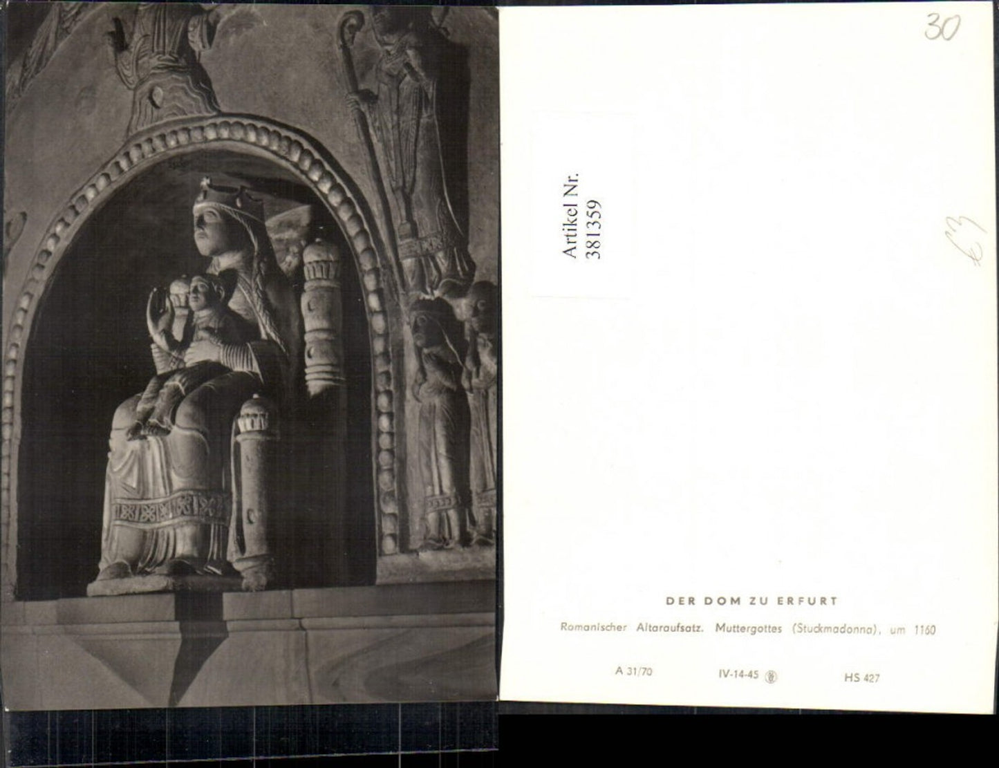 381359,Fotokunst Muttergottes Stuckmadonna Erfurt Dom Romanischer Altaraufsatz