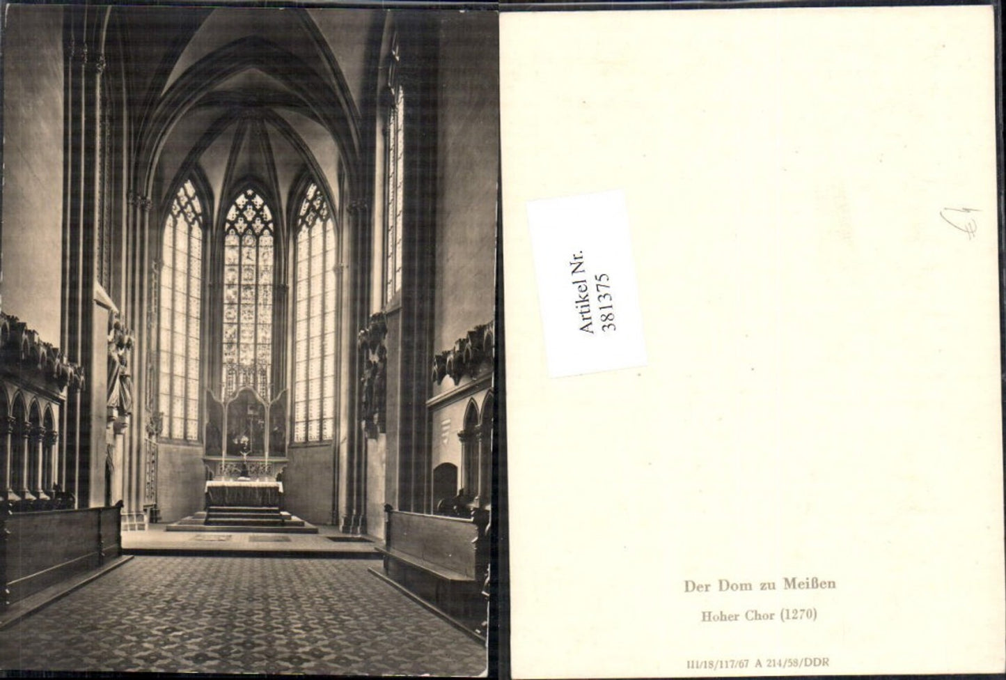 381375,Fotokunst Meißen Dom Hoher Chor Kirche Innenansicht
