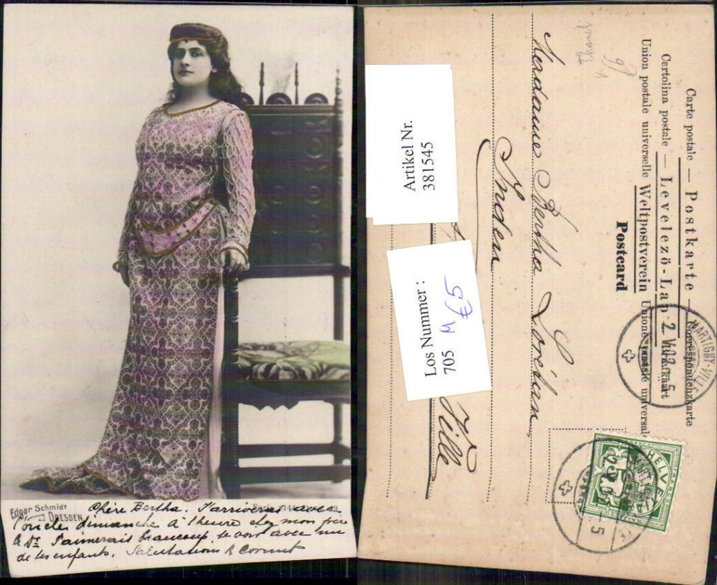 381545,Frau Mode Biedermeier Thonet Stuhl Sessel pub Edgar Schmidt Dresden