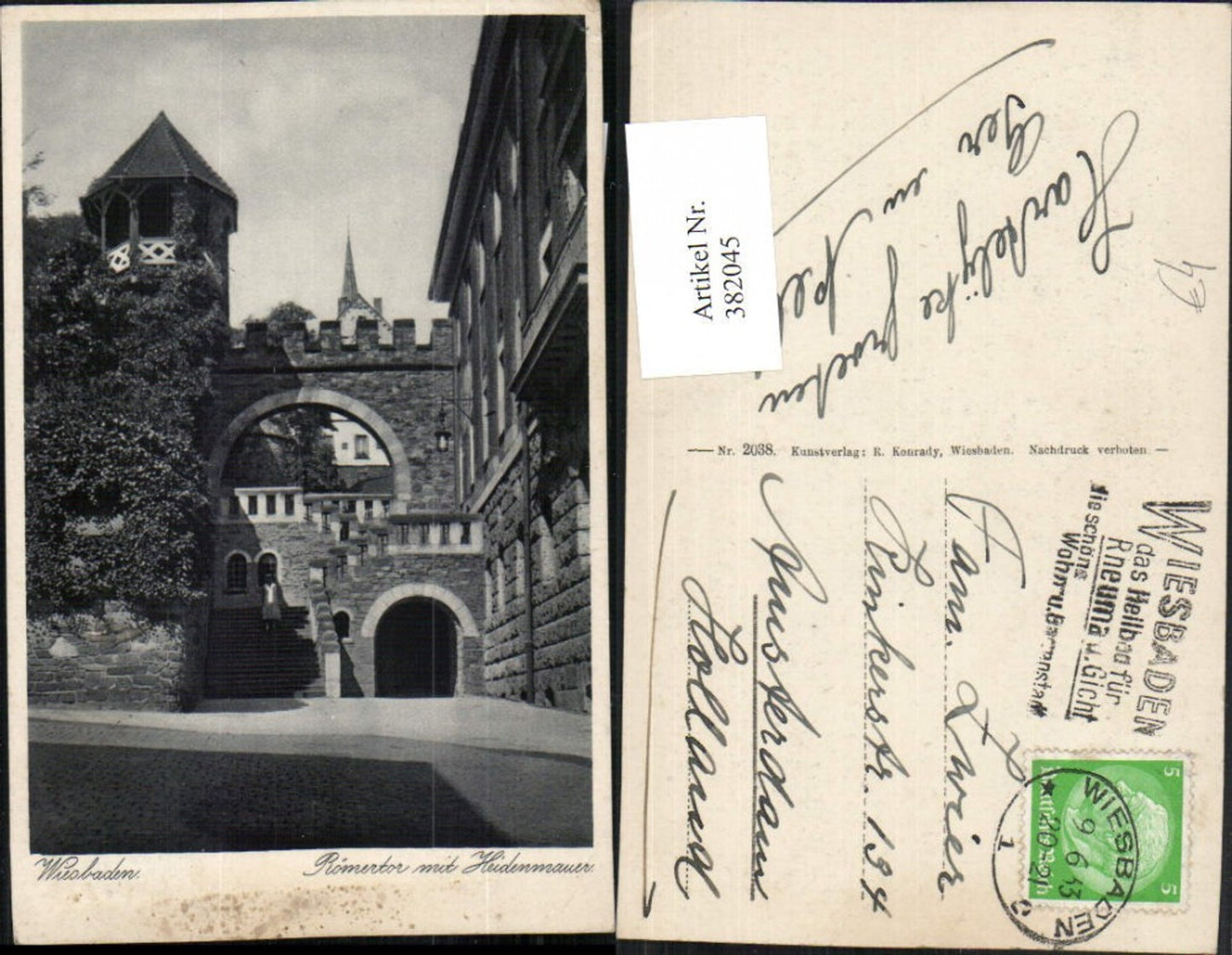 382045,Wiesbaden Römertor mit Heidenmauer