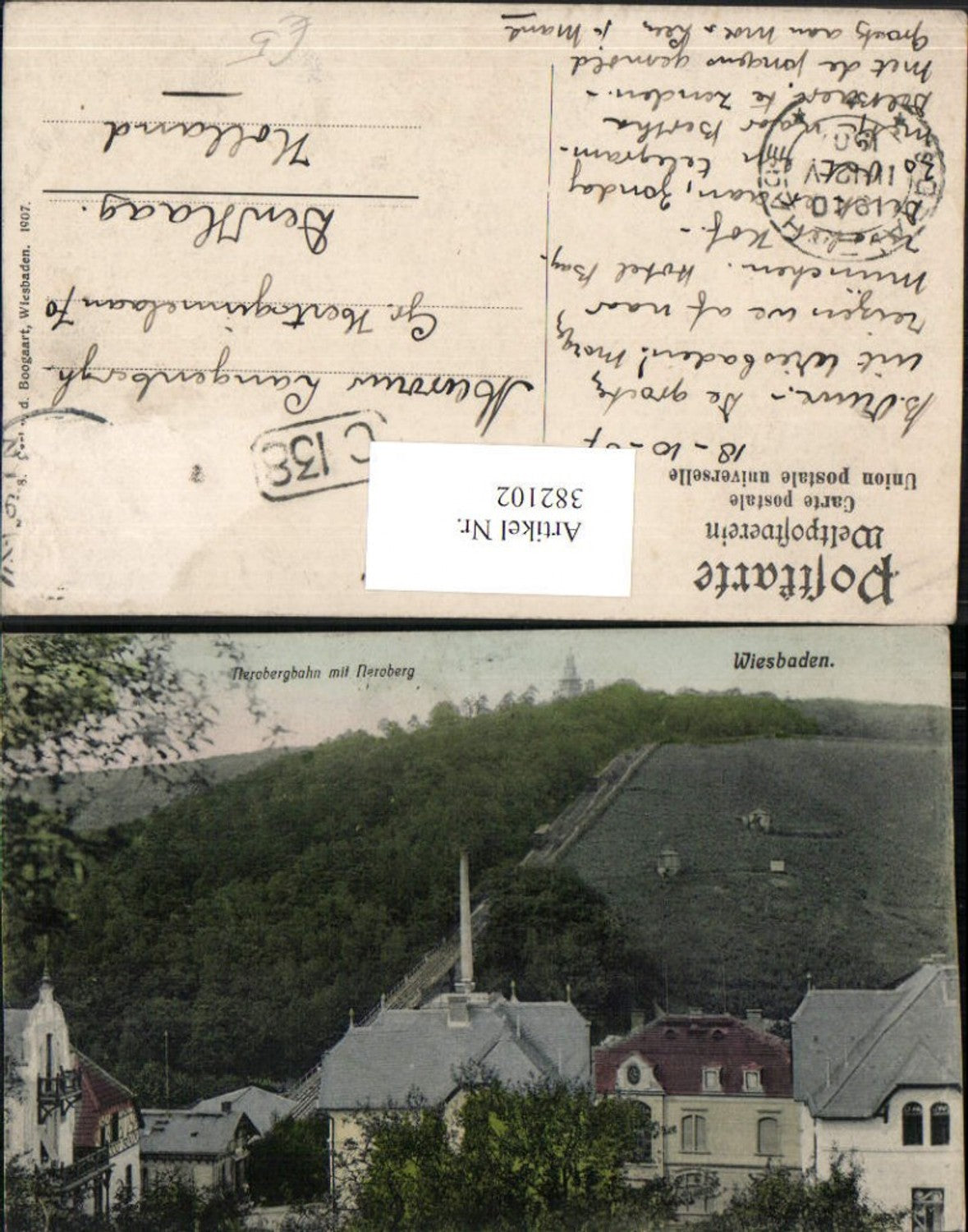 382102,Wiesbaden Nerobergbahn Bergbahn m. Neroberg