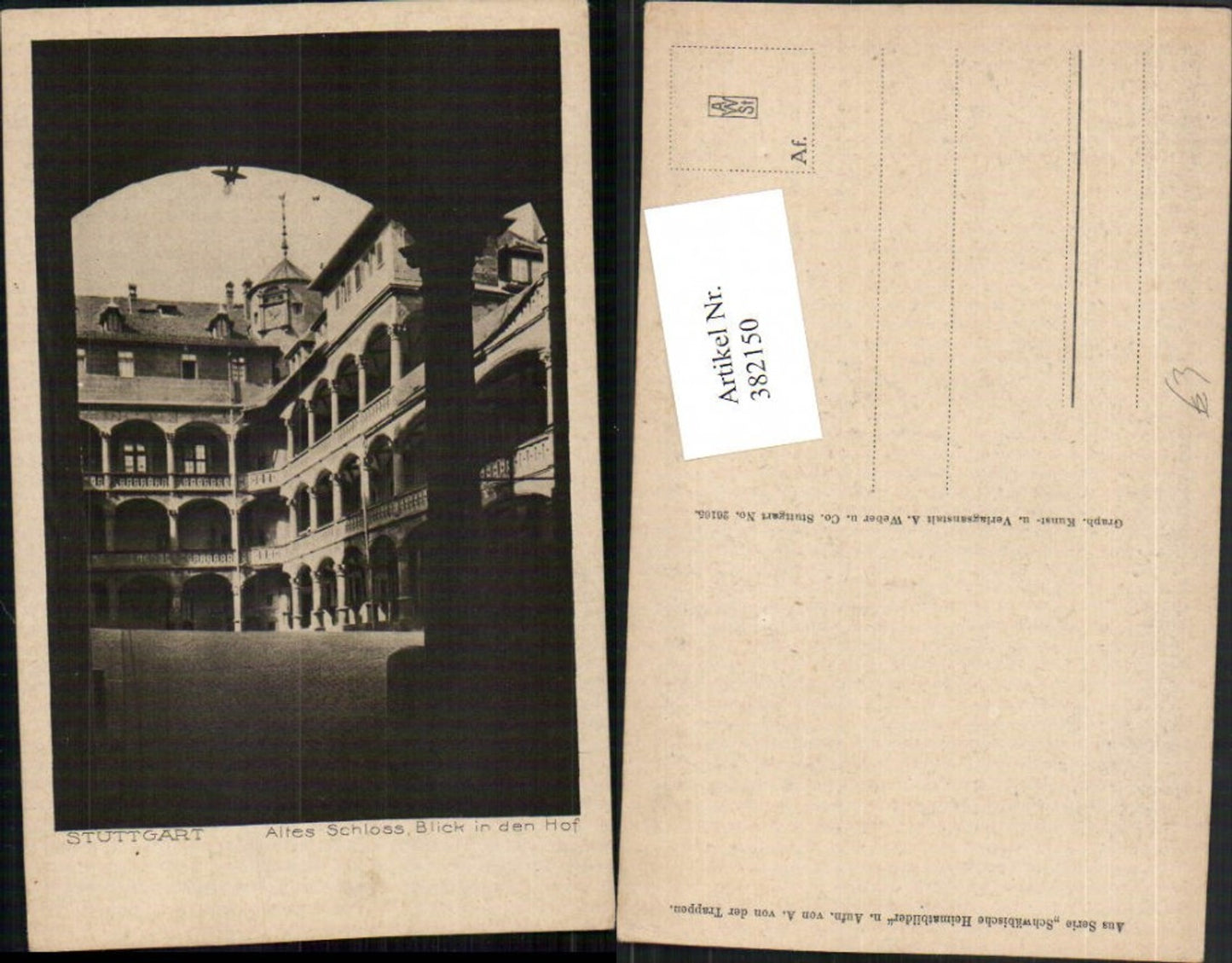 382150,Stuttgart Altes Schloss Blick in den Hof Arkaden