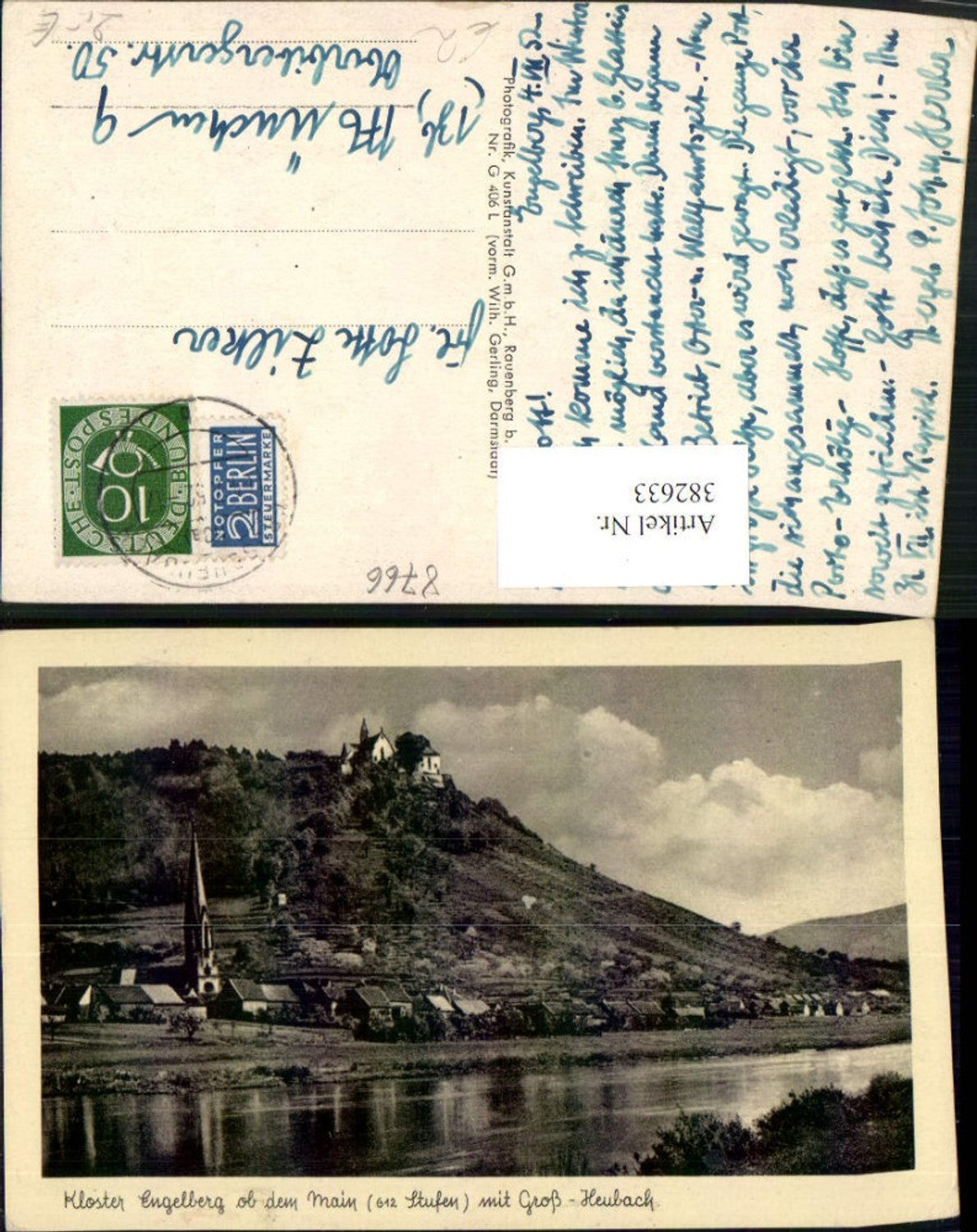 382633,Großheubach am Main Teilansicht m. Kloster Engelberg