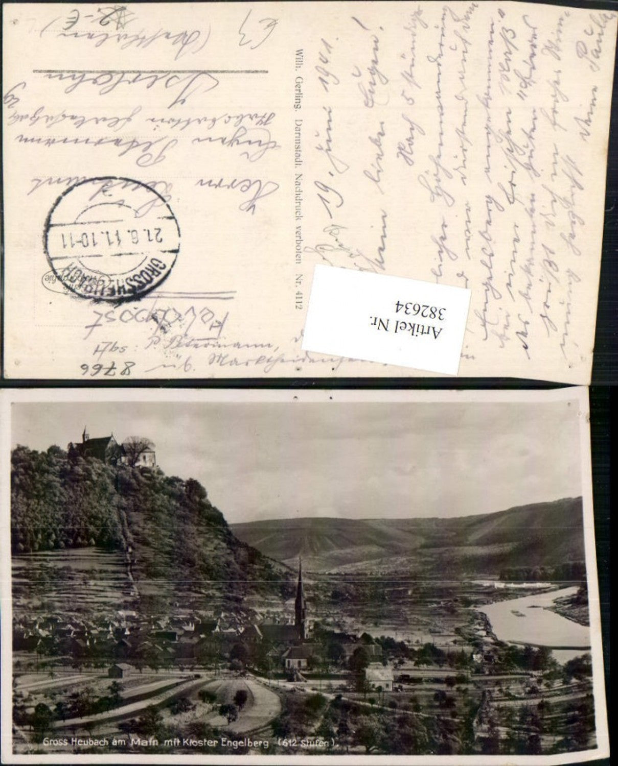 382634,Großheubach am Main Totale m. Kloster Engelberg