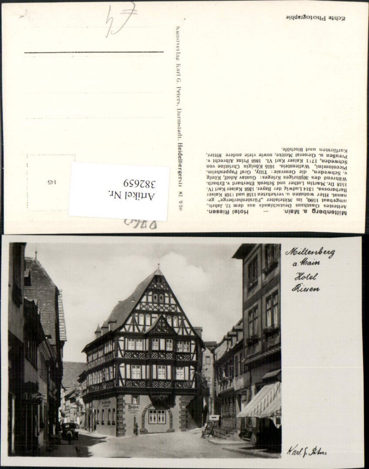 382659,Miltenberg am Main Hotel Riesen Straßenansicht