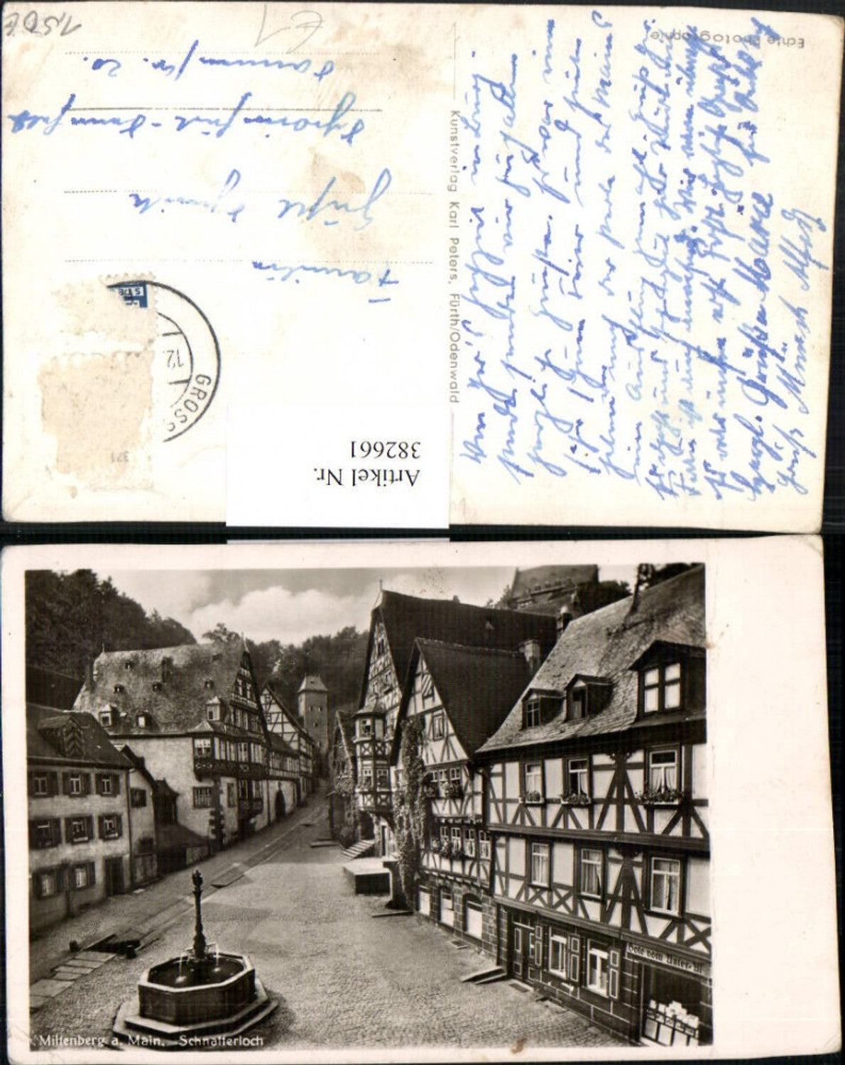 382661,Miltenberg am Main Schnatterloch Marktplatz Brunnen