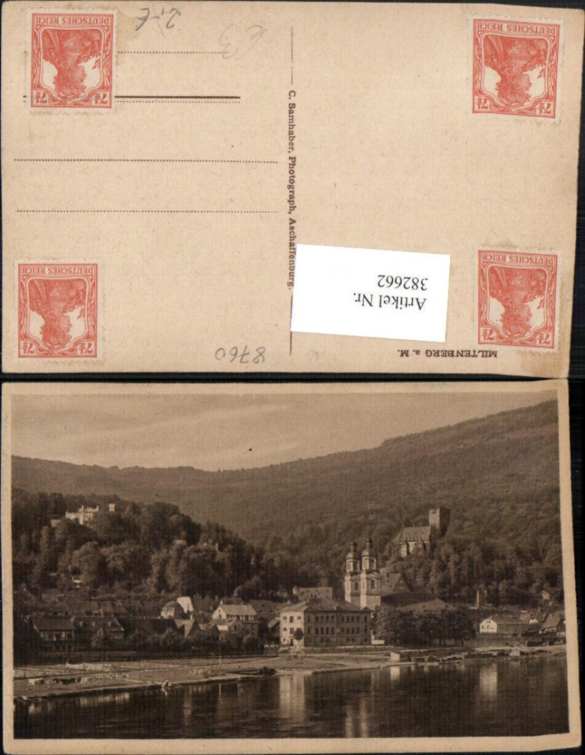 382662,Miltenberg am Main Teilansicht m. Burg