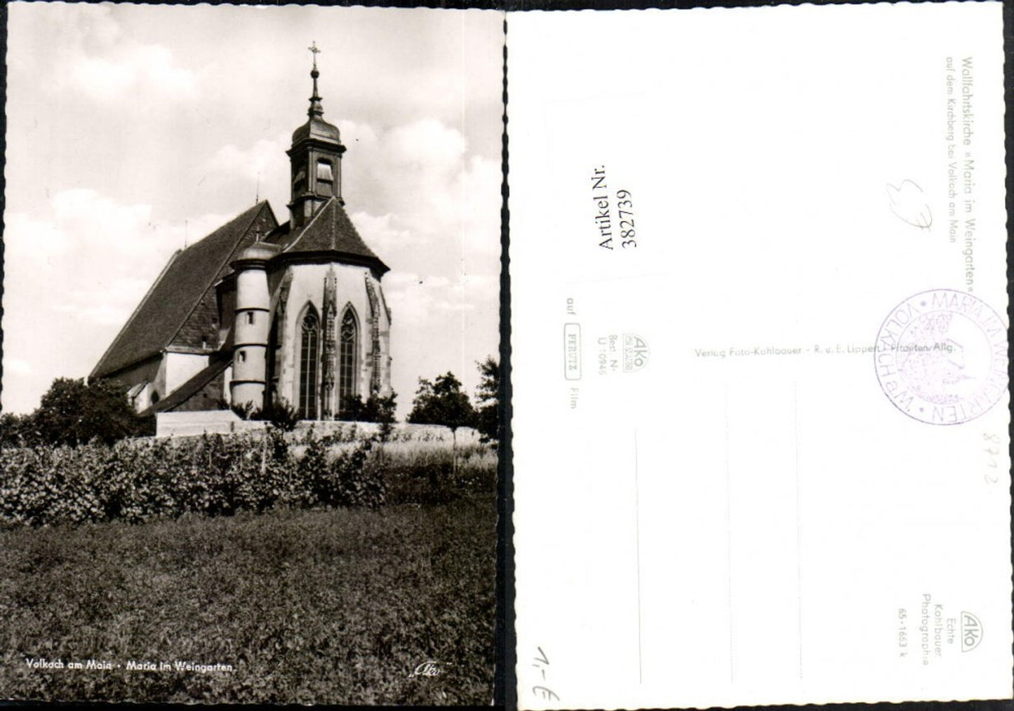 382739,Volkach am Main Wallfahrtskirche Kirche Maria im Weingarten