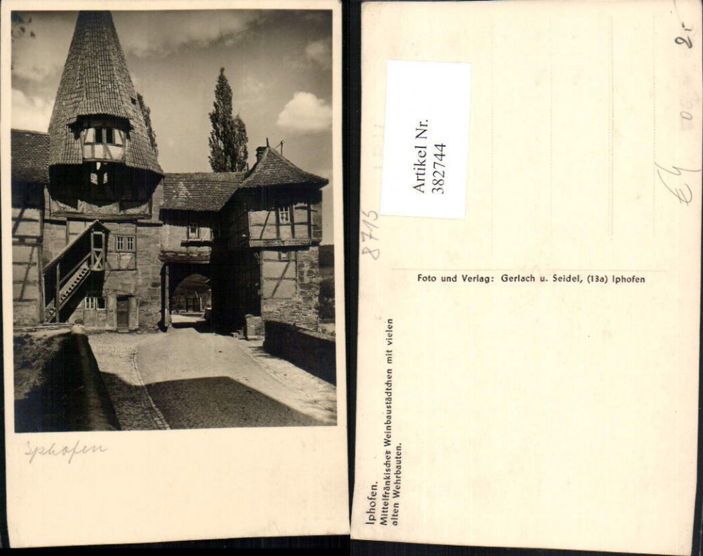 382744,Iphofen Rödelseer Tor Turm