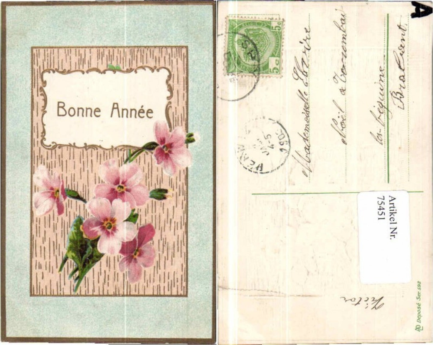 75451,Präge AK Rosen Blumen Verziert Sehr Schön