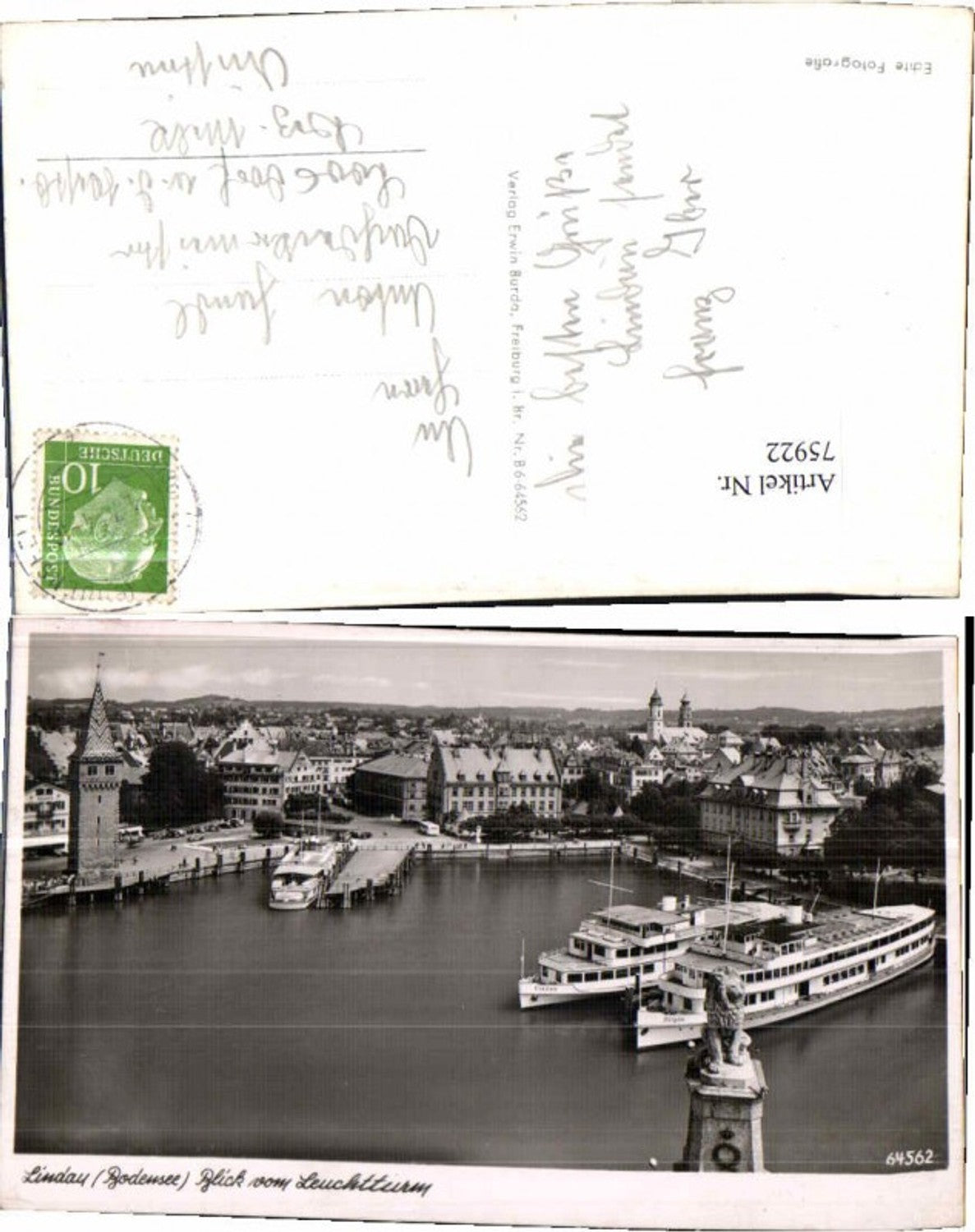 75922,Lindau am Bodensee Dampfer im Hafen