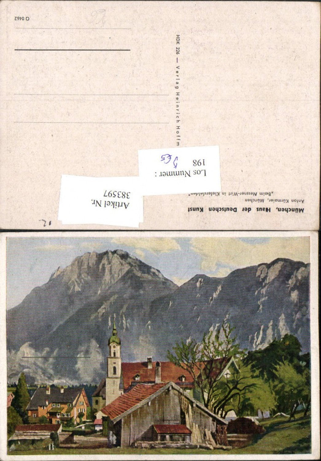 383597,Haus d. Deutschen Kunst HDK 226 Künstler Anton Kürmaier Messner-Wirt in Kiefersfelden