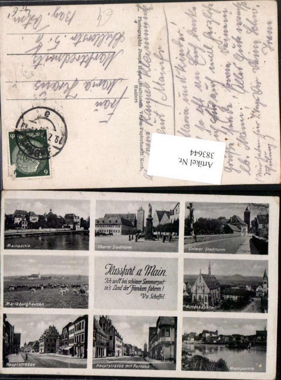383644,Hassfurt Haßfurt am Main Stadttürme Ritterkapelle Rathaus Mehrbildkarte