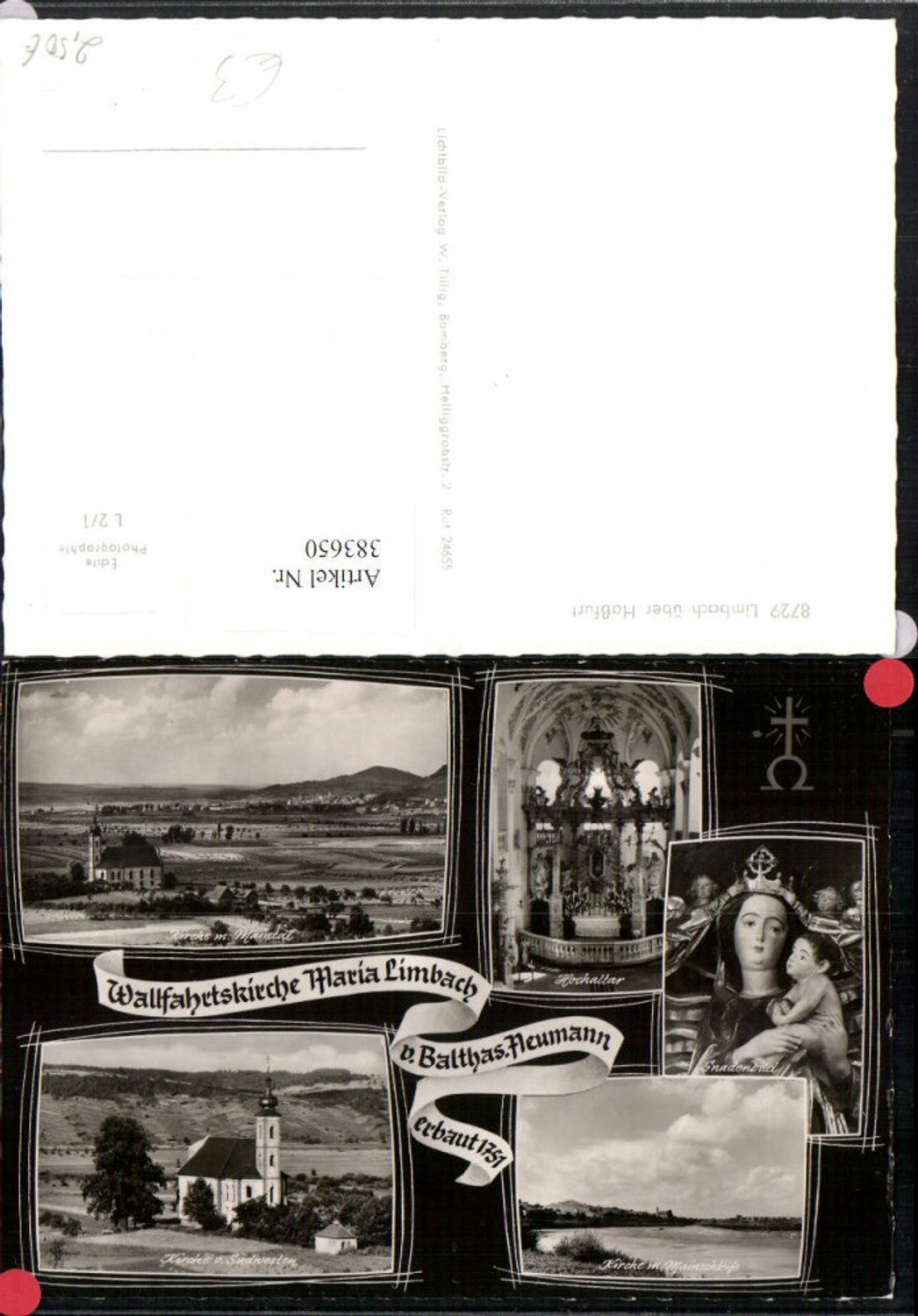 383650,Wallfahrtskirche Kirche Maria Limbach b. Haßfurt Mehrbildkarte
