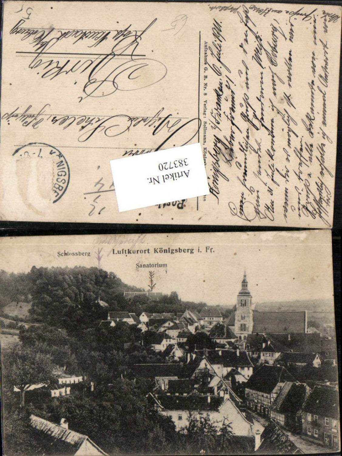 383720,Königsberg in Bayern Totale m. Schlossberg u. Sanatorium