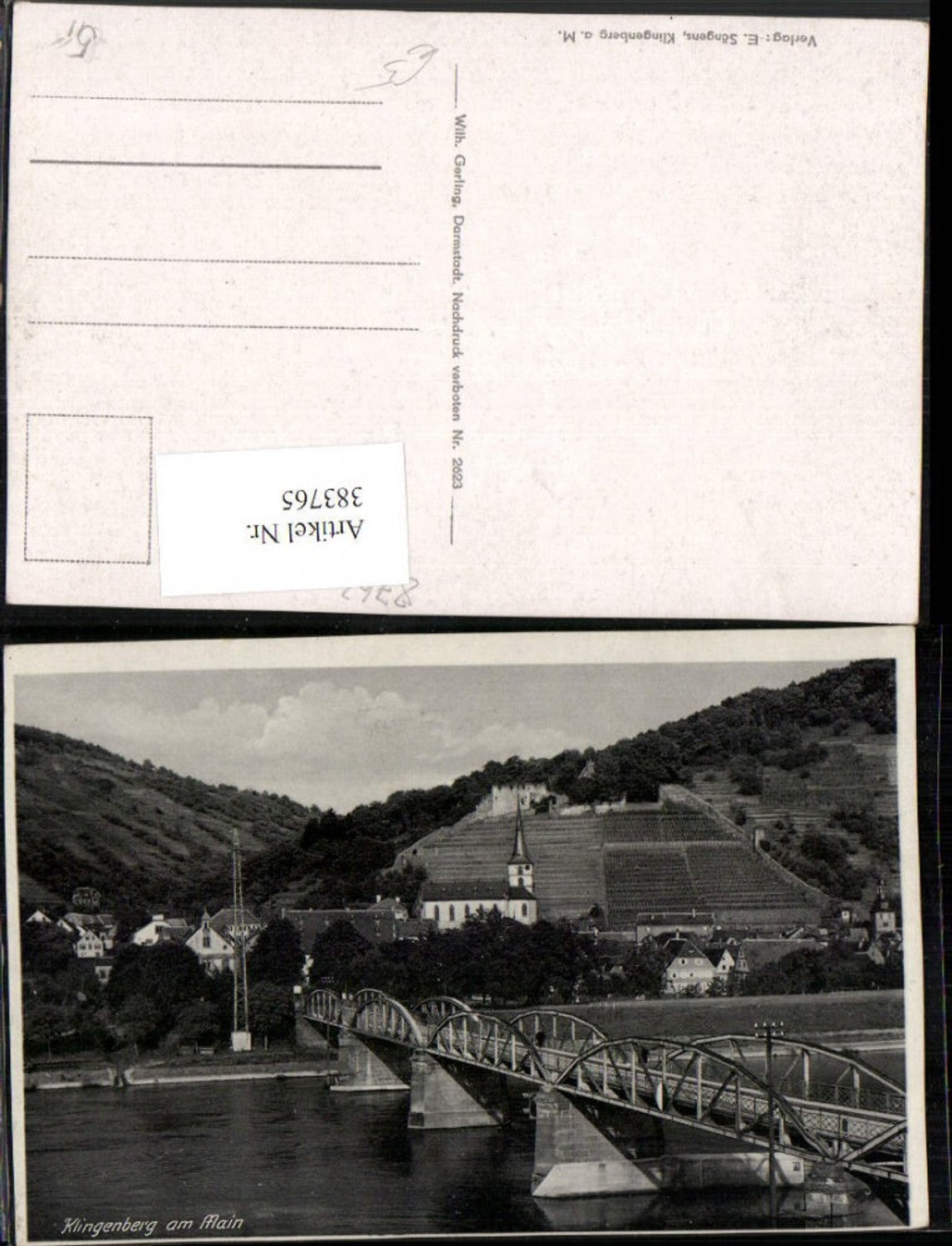 383765,Klingenberg am Main Teilansicht Brücke