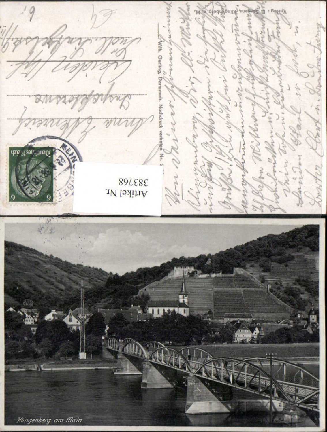 383768,Klingenberg am Main Teilansicht Brücke