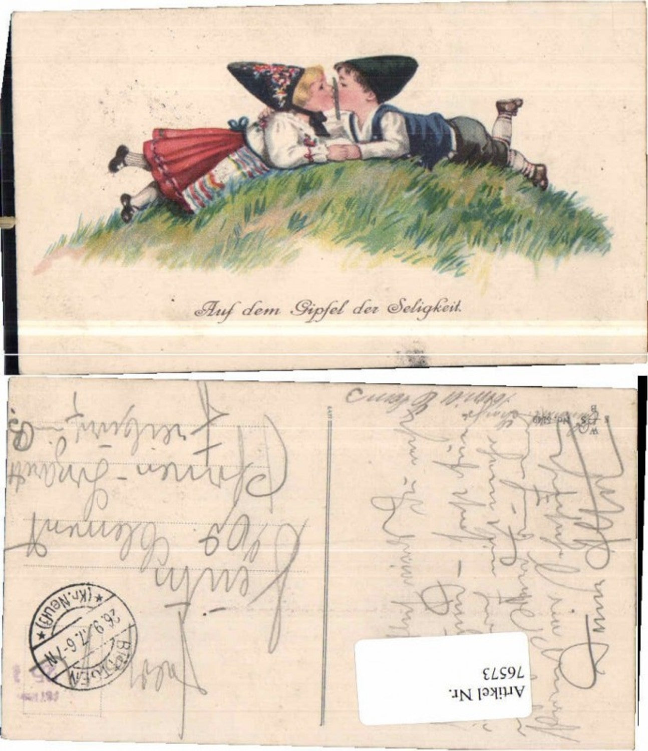 76573,Kinder küssen sich Gipfel d. Seligkeit Süss
