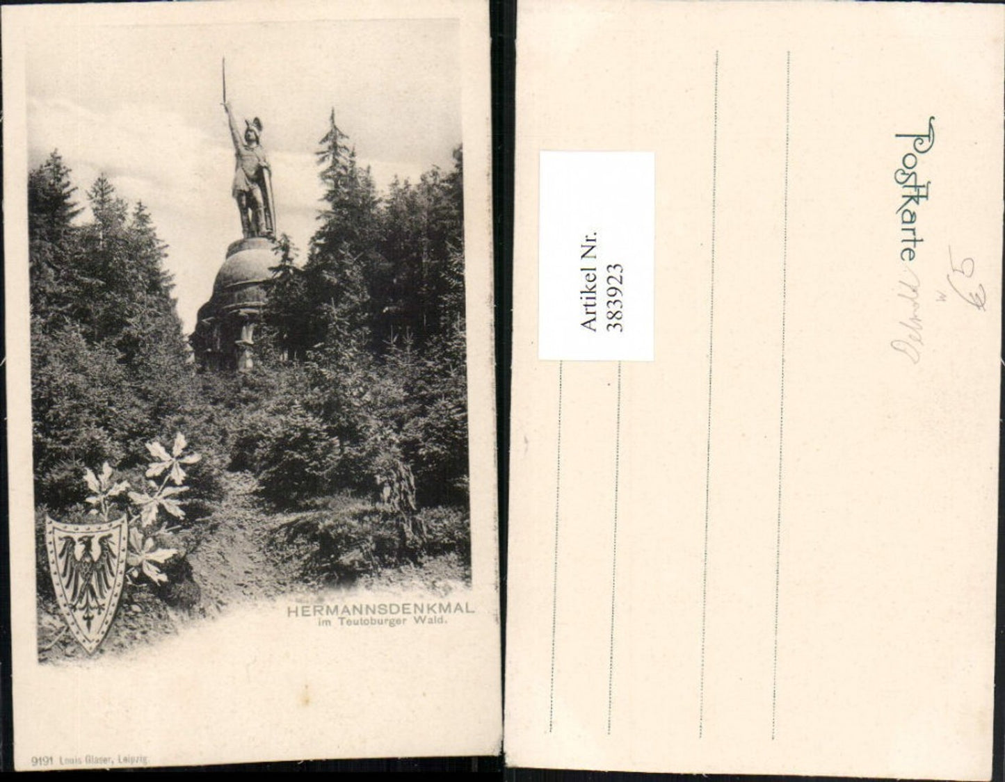 383923,Hermanns-Denkmal Statue im Teutoburger Wald b. Detmold