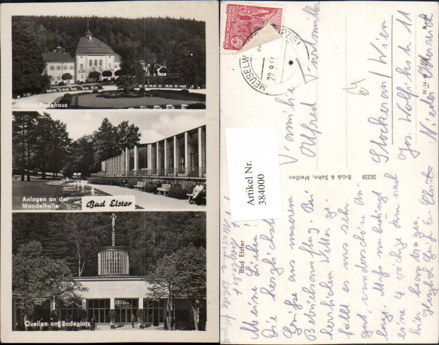 384000, Bad Elster Bathhouse Promenade Springs at the bathing area Multi-view map