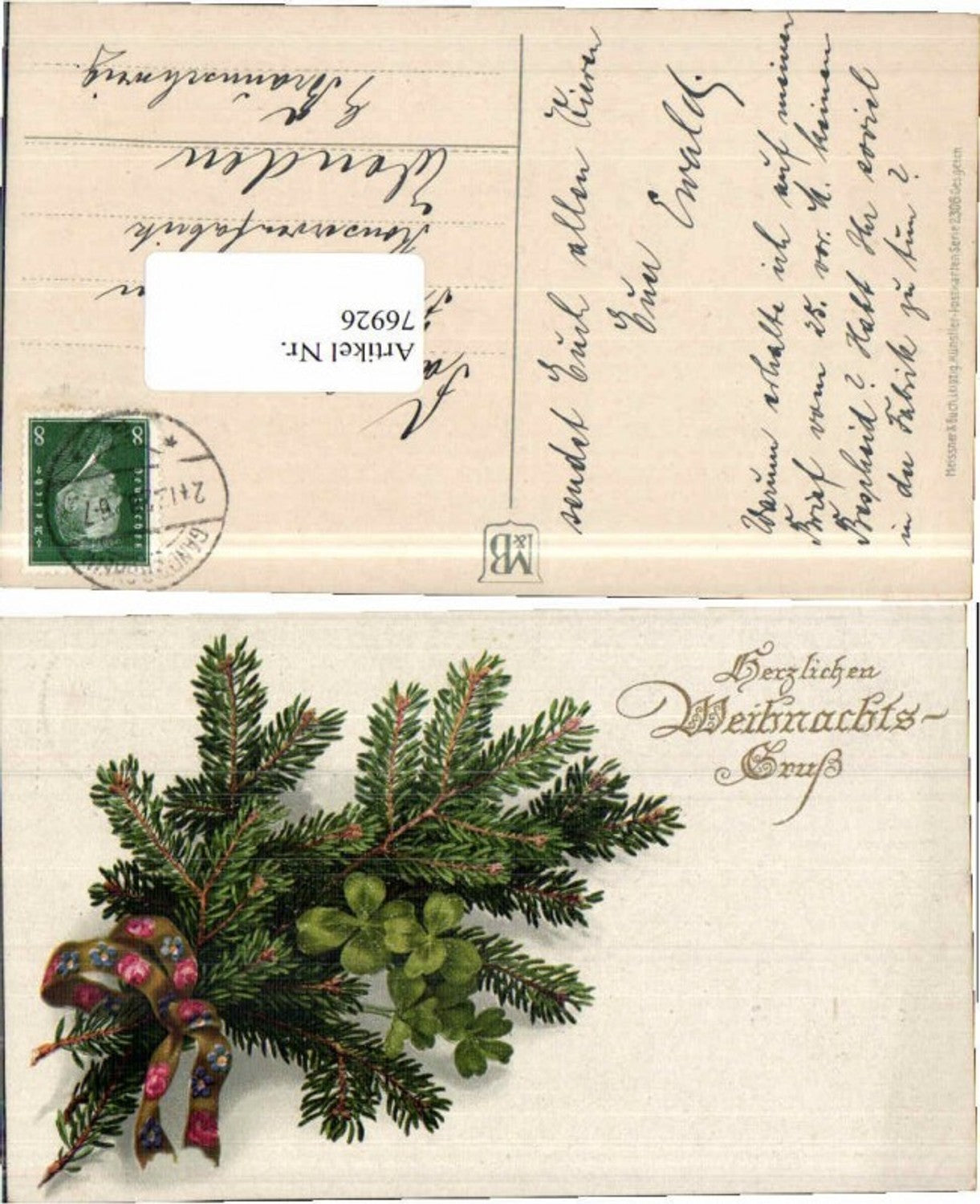 76926,Meissner & Buch 2306 Weihnachten Kleeblatt