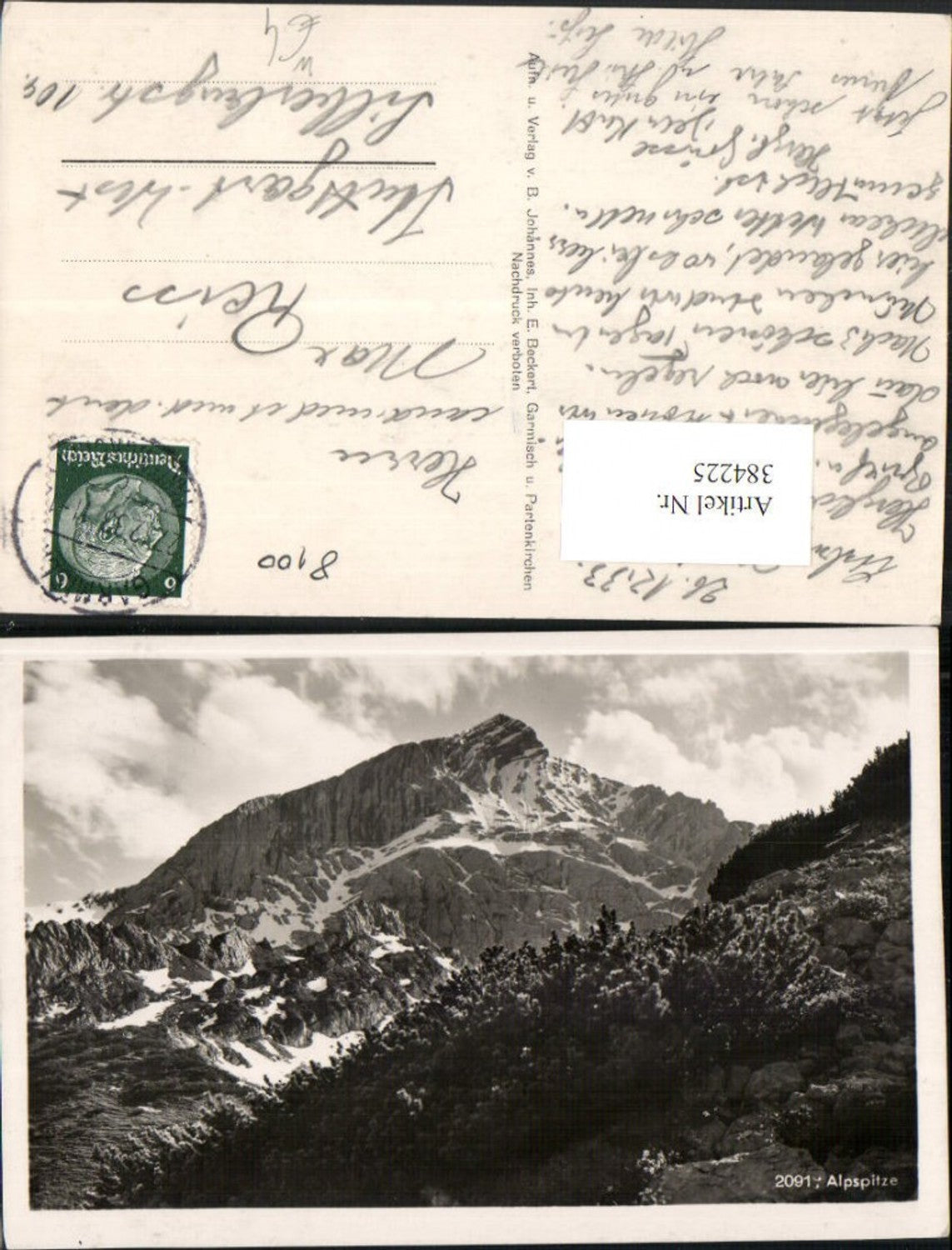 384225,Alpspitze b. Garmisch-Partenkirchen Bergkulisse